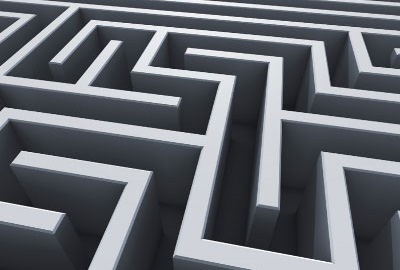 Image of a maze depicting a projects critical path.