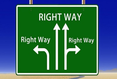 Image of road sign stating 'Right Way', noting the way to manage service expectations.