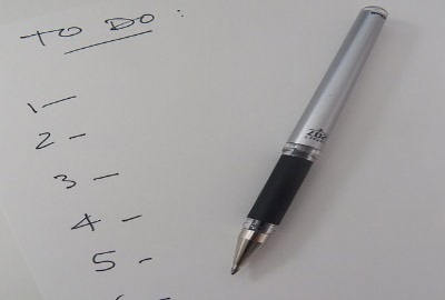 Image of blank to-do list signifying the need for planning I.T. policies.